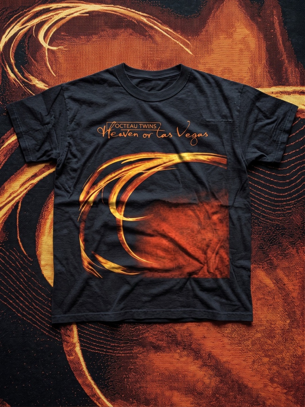 'Cocteau Twins Heaven or Las Vegas Graphic Tee | Black Gildan Style Fit